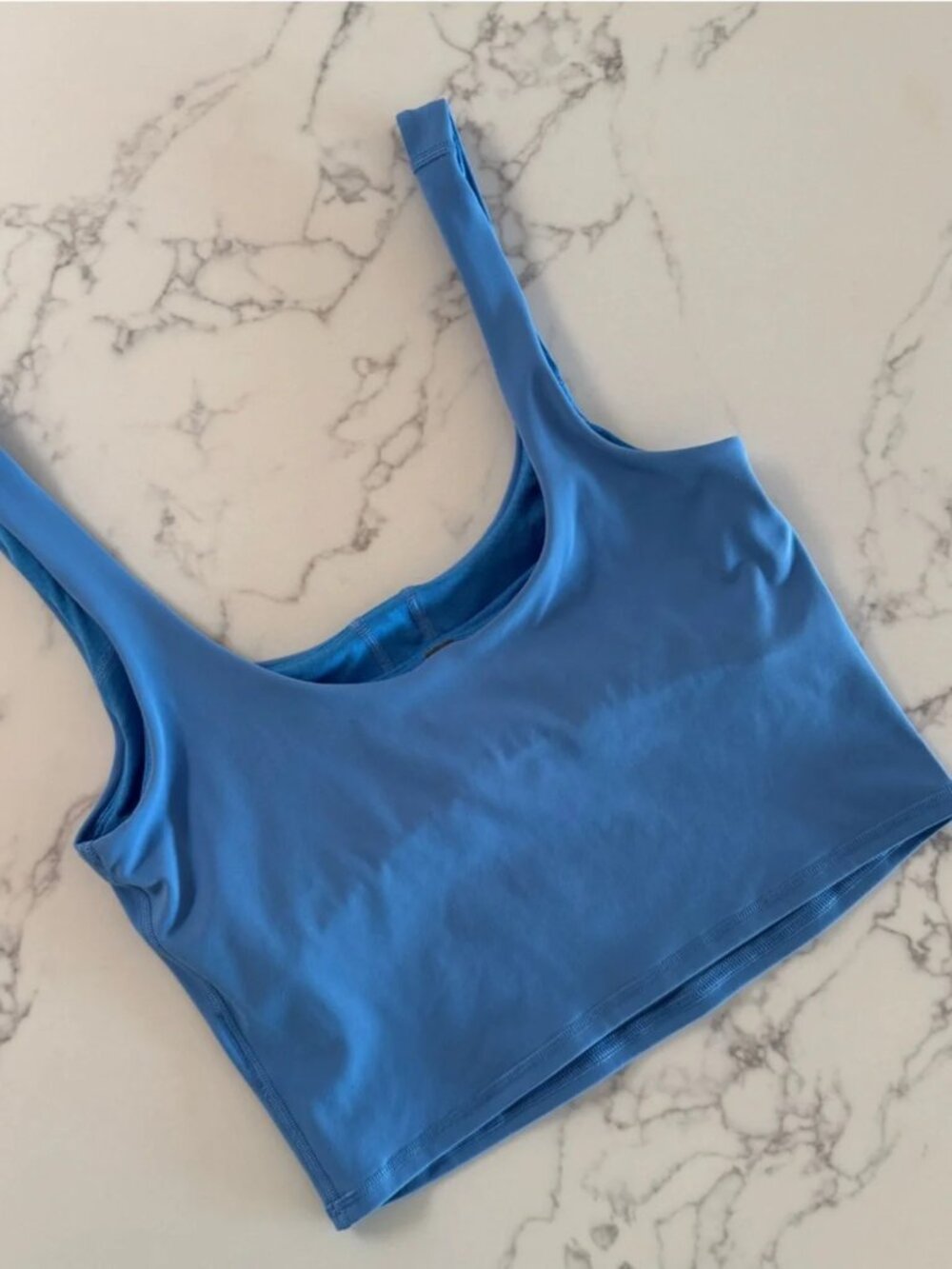 Vuori Daily Crop Tank - Baltic Blue - Size Small - Picture 3 of 5